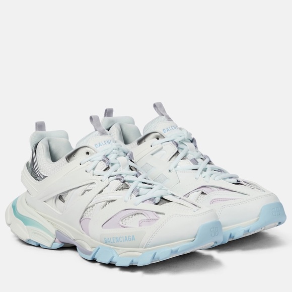 Balenciaga Track Sneakers in White Blue Purple, Size 41 New w/Dust Bag $1,150 - Picture 4 of 13